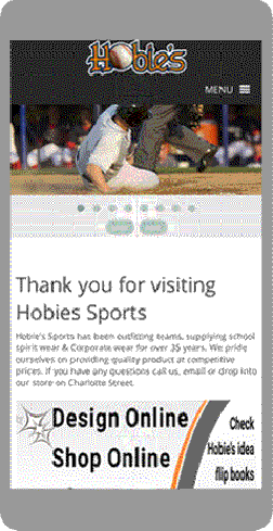 Hobies Sports store in Peterborough and Hobies Design Studio and store online